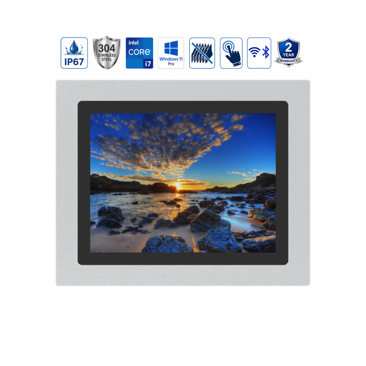 17” IP67 Touch Screen Industrial Panel PC with Intel® i7 Processor